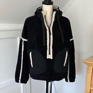 JoyLab Black Hoodie with Cream Detail